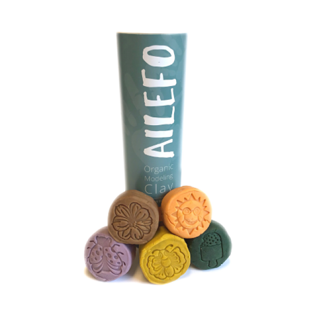 AILEFO Οργανικός πηλός σε 5 συσκευασίες 100γρ. spring colors