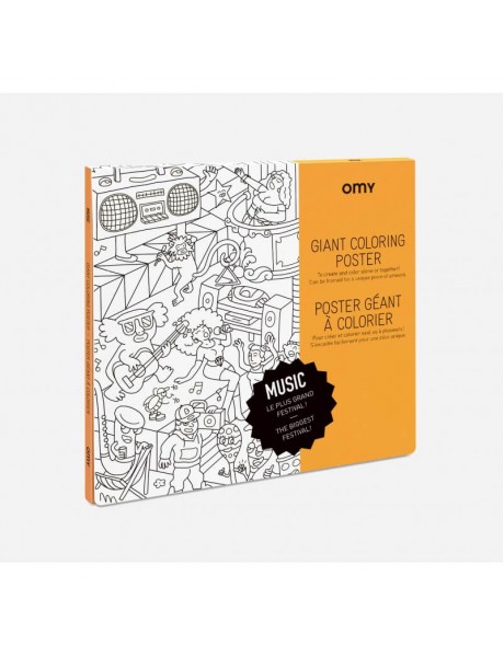 OMY - Giant coloring poster 'ΜΟΥΣΙΚΗ'