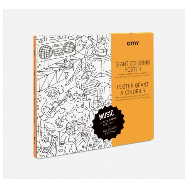 OMY Giant coloring poster MUSIC
